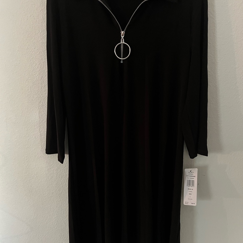 MSK Black Long Sleeve Sheath Dress